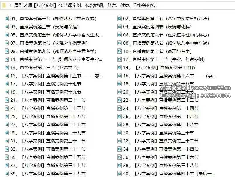 周刚40节课案例：婚姻财富健康学业系统规划实战课程 课程截图 1