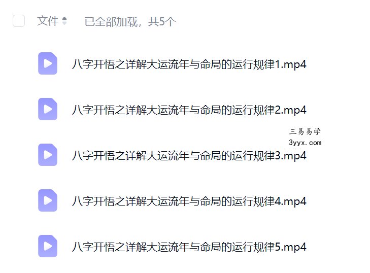 夏光明 罗靖皓（德皓） 《八字开悟之详解大运流年与命局的运行规律》5集视频 课程封面
