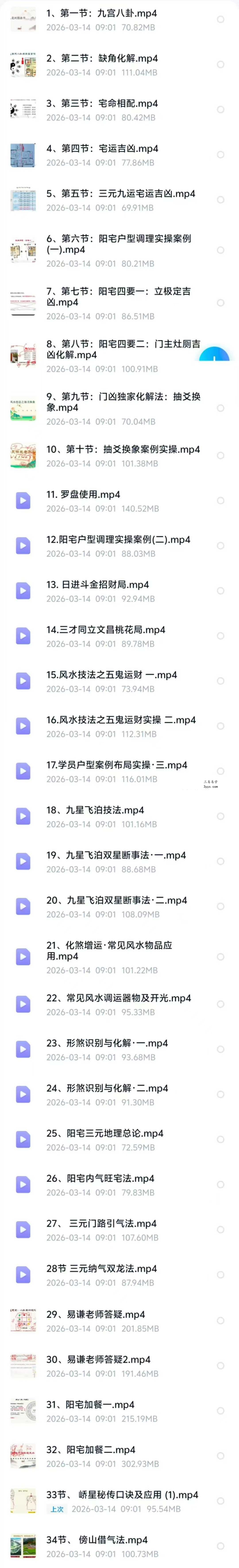 易谦 阳宅宗师秘法34集 课程封面