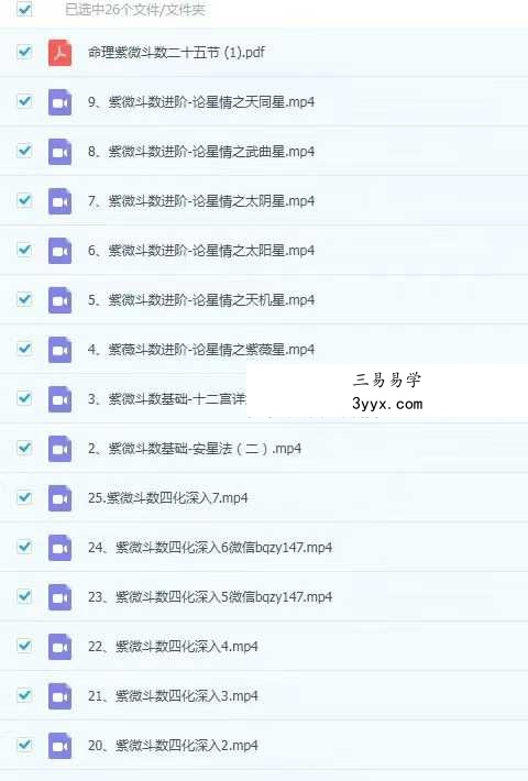 午阳紫薇斗数25集视频+课件 课程封面