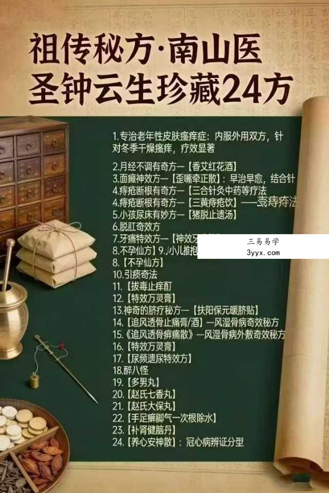 南山医圣钟云生珍藏24方 课程封面