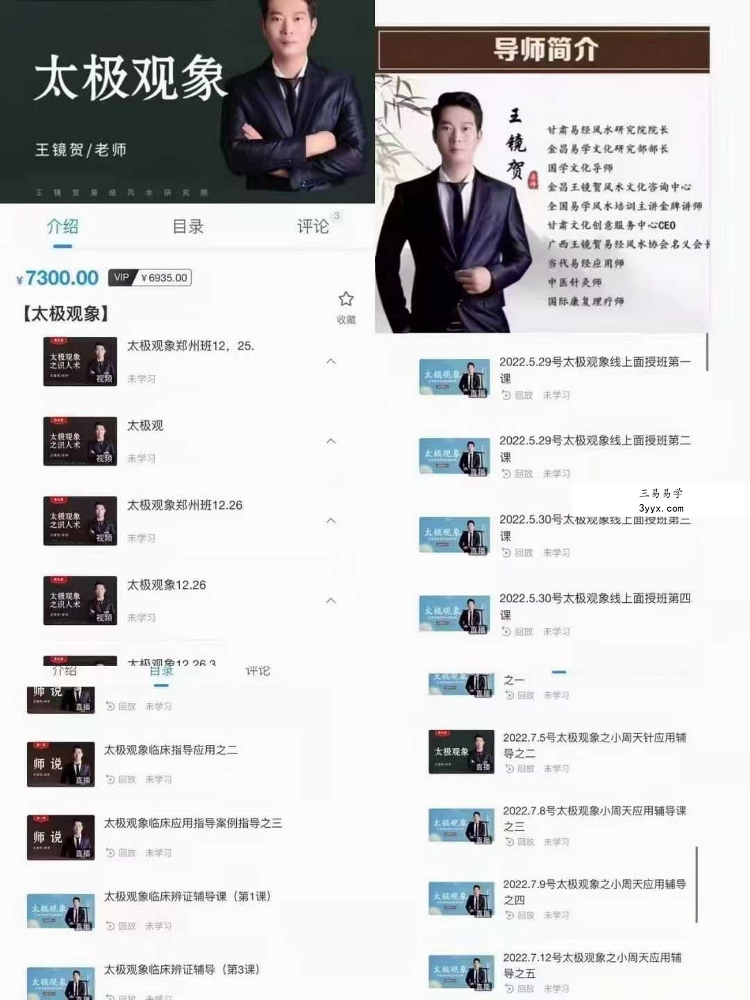 王镜贺 太极观象72集 课程封面