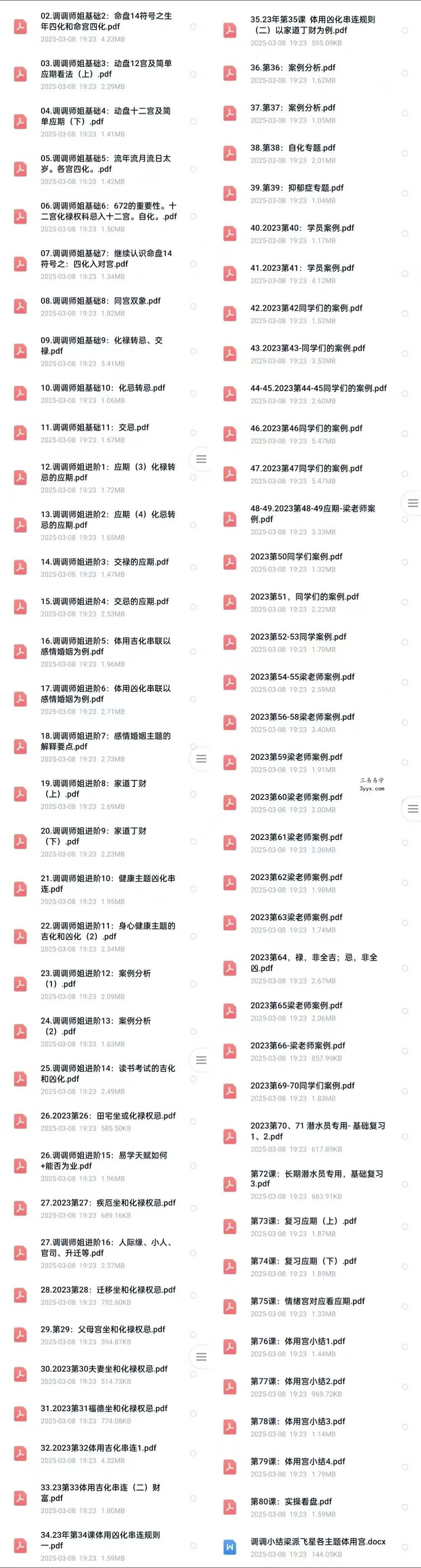 调调师姐 2023年梁派飞星紫微斗数 75个课件 课程封面