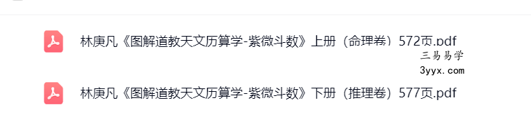 林庚凡《图解道教天文历算学-紫微斗数》上册+下册 课程封面