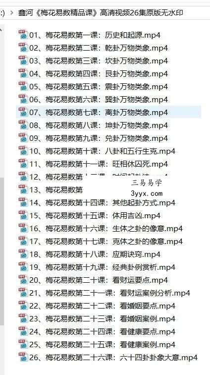 鑫河《梅花易数精品课》26集 课程封面