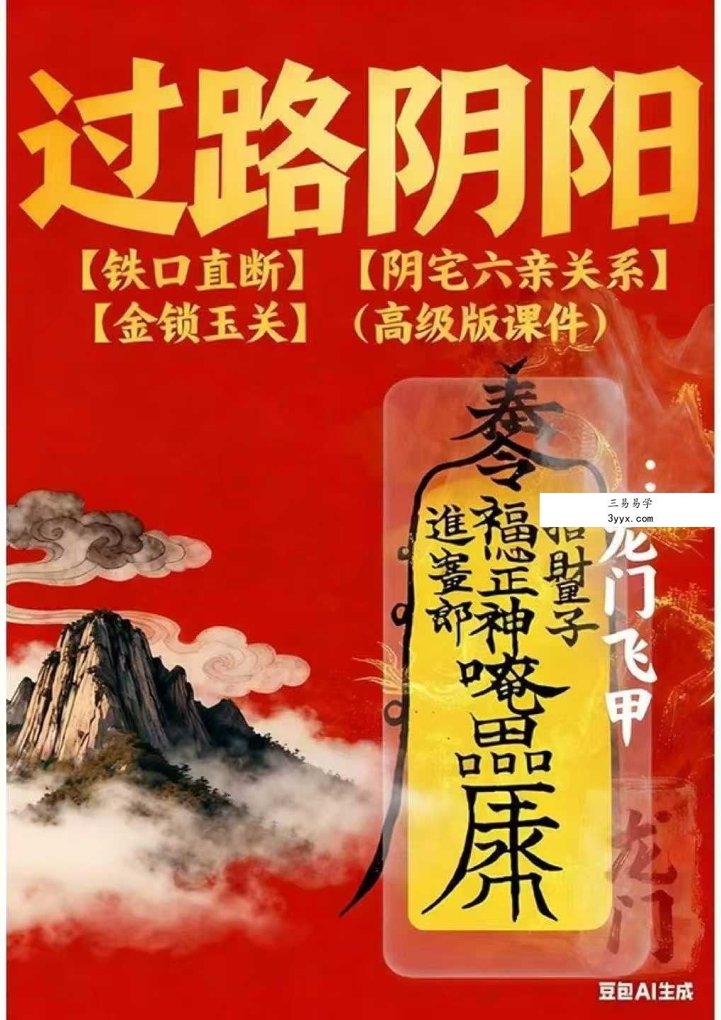 张旭 龙门飞甲《过路阴阳、铁口直断、阴宅六亲关系、金锁玉关》高级版170页 课程封面
