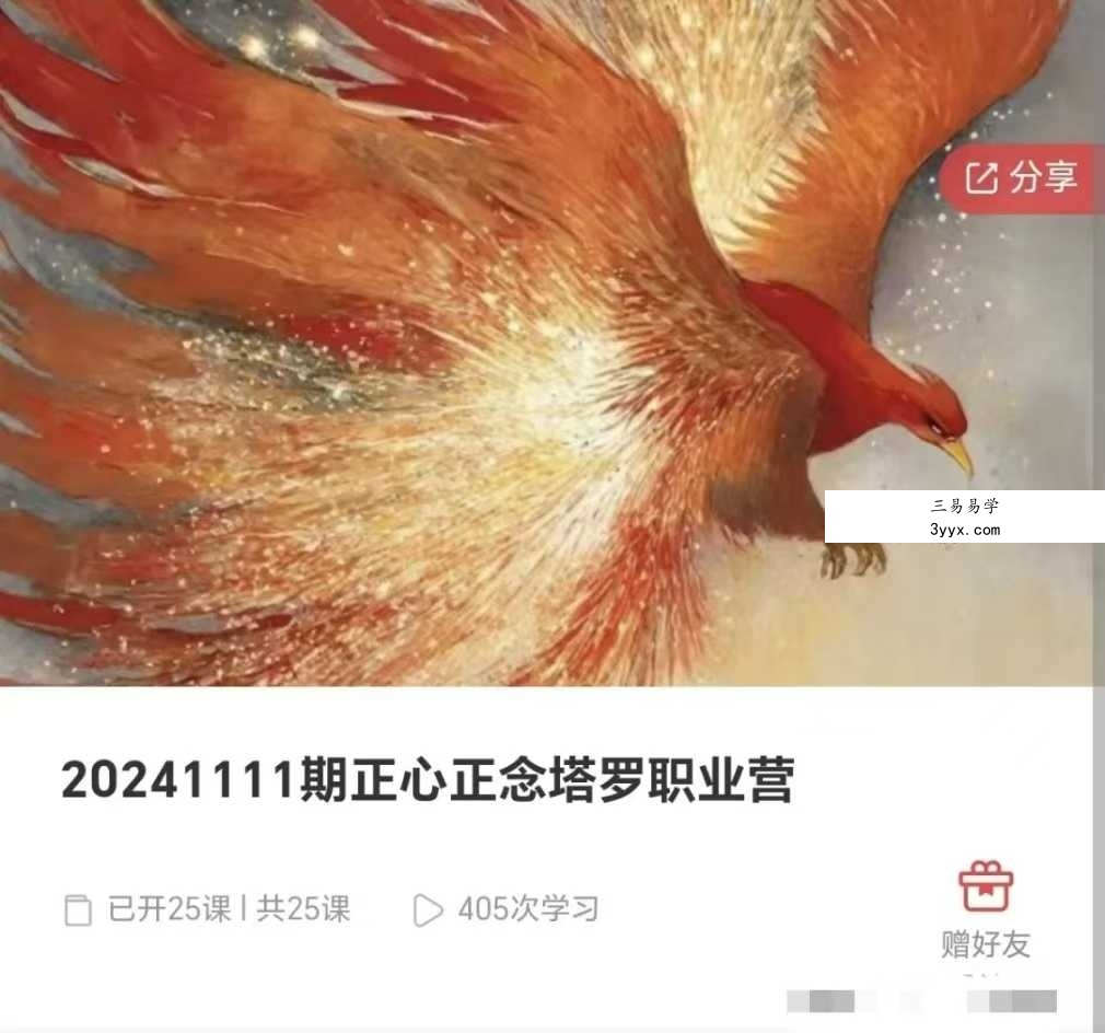 正心正念塔罗职业营 25集 课程封面