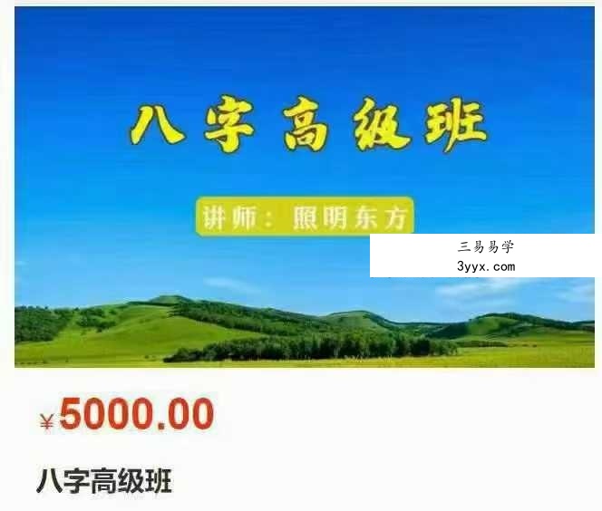 照明东方《八字高级班》12集 课程封面