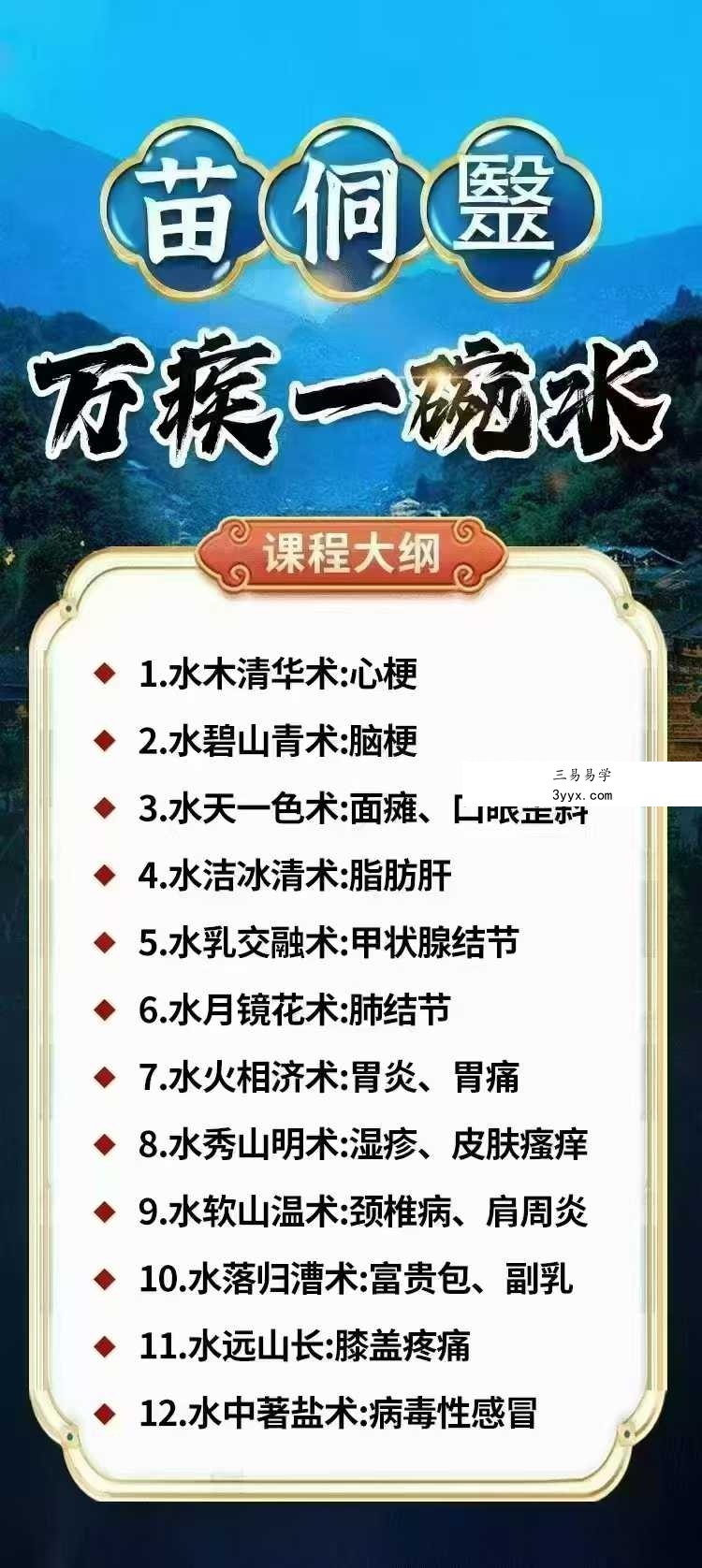 天壹老师苗侗毉 万疾一碗水12集 课程封面