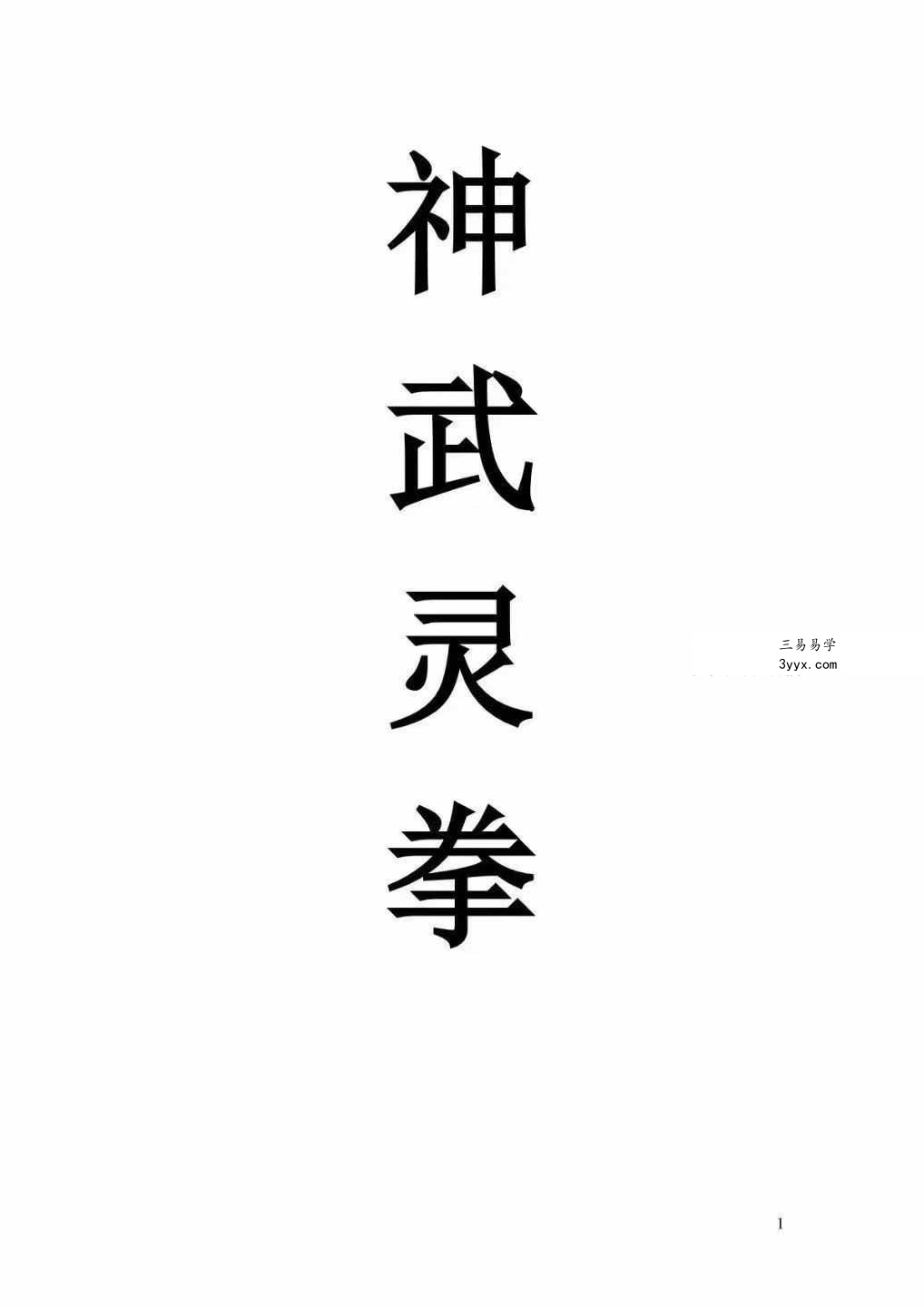 《神武灵拳》打印版23页 课程封面