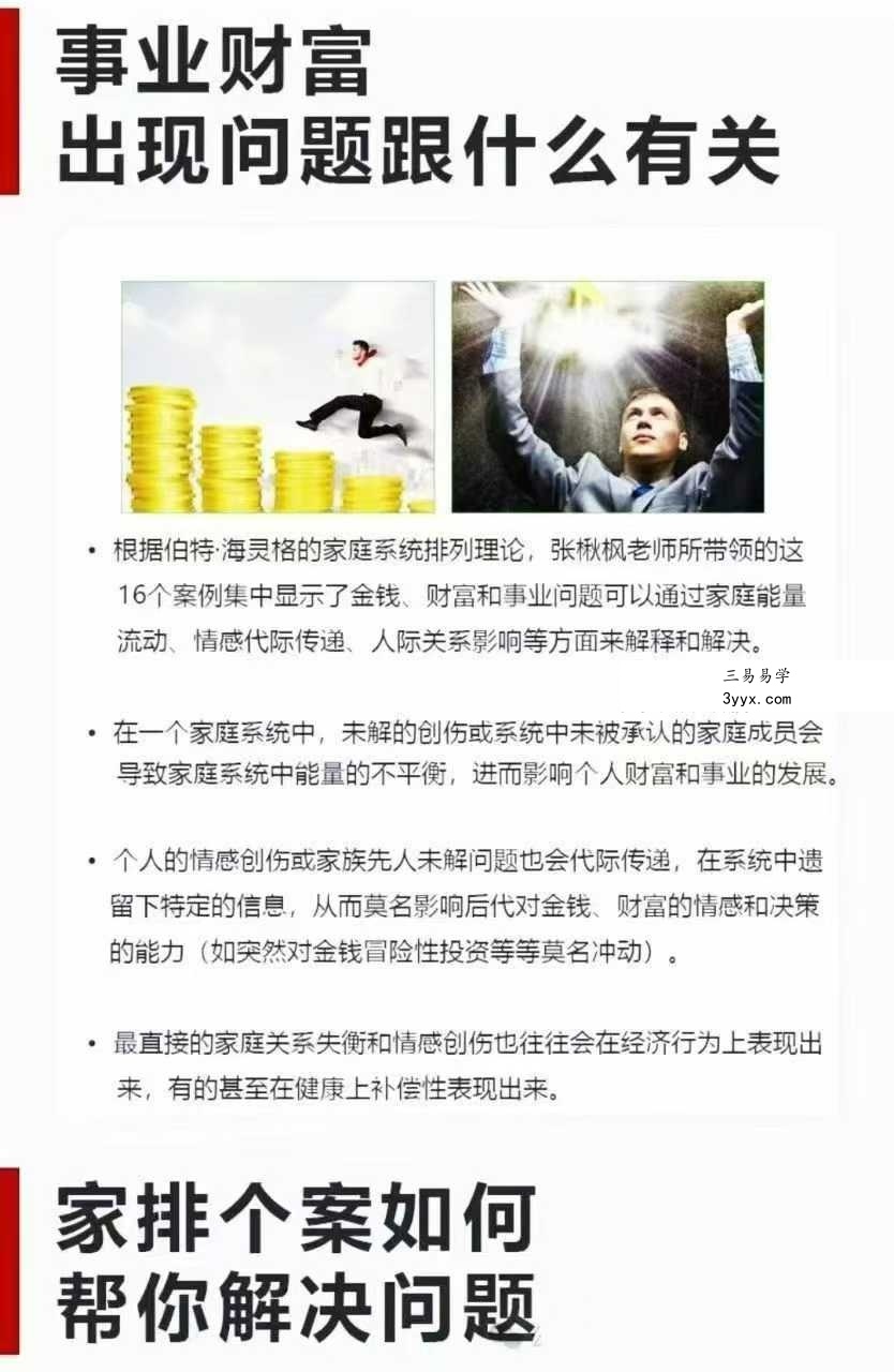 家排财富事业 张楸枫 事业金钱财富和什么有关（含讲解）34集 课程封面