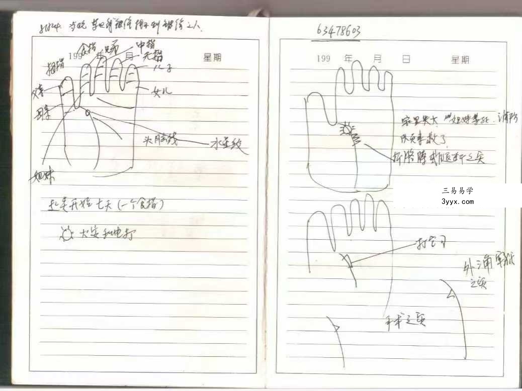 《李纯文手面相讲课笔记》61双页 课程封面