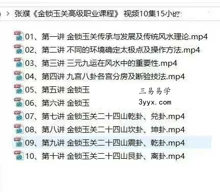 张濮《金锁玉关高级职业课程》10集 课程封面