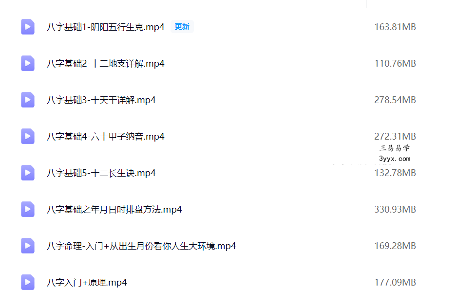 明心讲堂 刘羿成八字入门+基础8集 课程封面