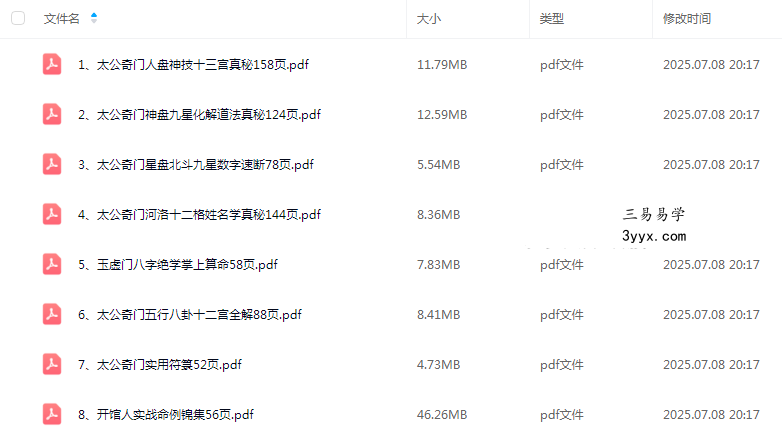 太公奇门八部电子书 课程封面