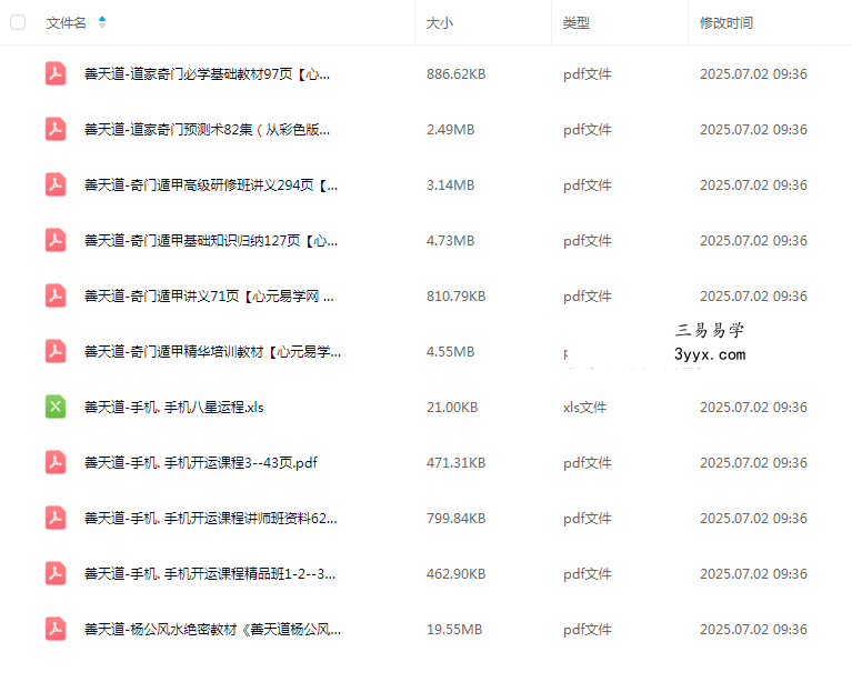 善天道奇门遁甲内部培训绝密资料10个电子版 课程封面