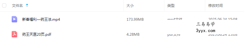 药王天医法 视频+课件 课程封面