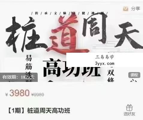 【桩功好课】桩道天周天高功班 七周49天练跟好课 全167讲频视课 课程封面