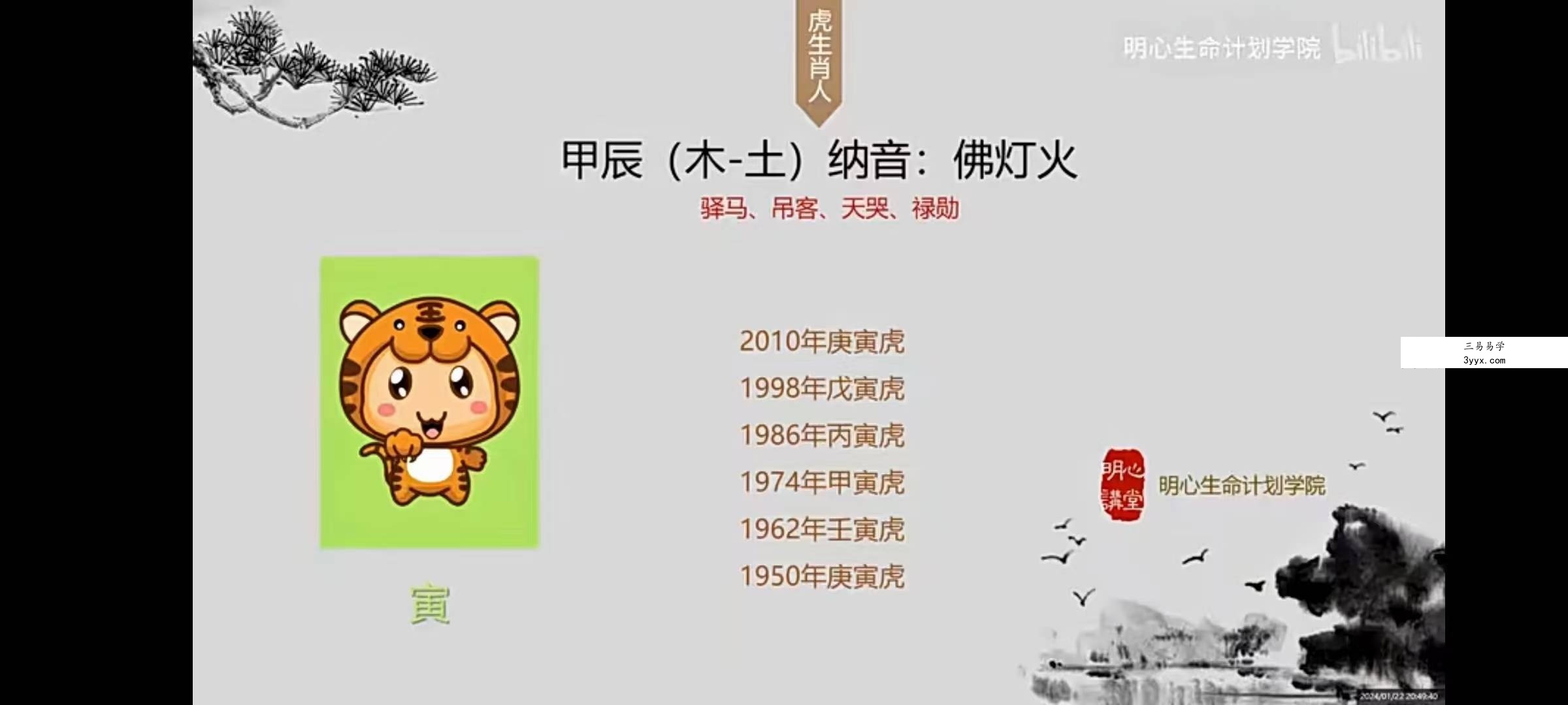 2024明心甲辰流年十二生肖运程详解 视频1集 课程封面