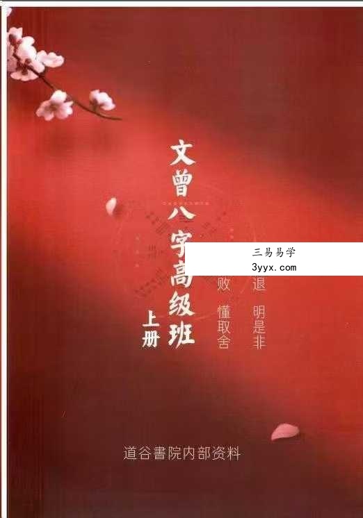 《文曾八字高级班》上册+下册 课程封面