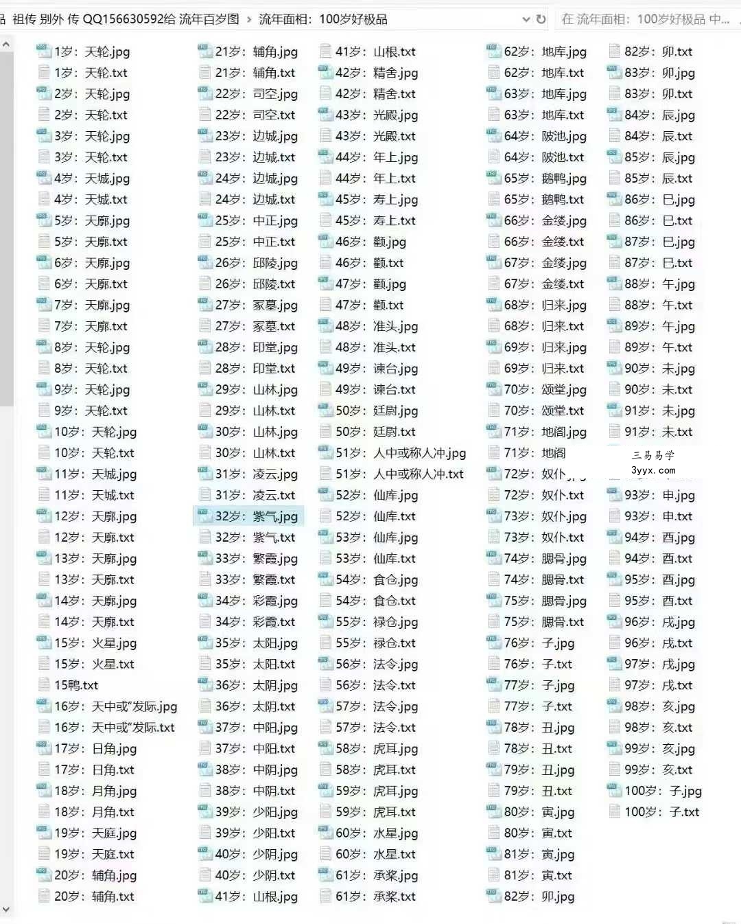 百岁100岁流年图 课程封面