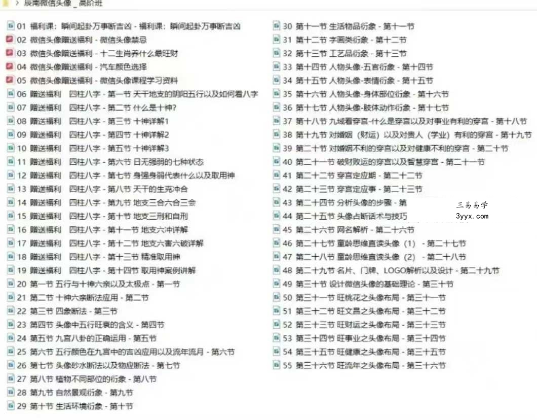 辰南 微信头像高阶班55集 课程封面