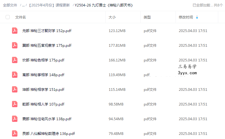 九灯居士《神秘八部天书》 课程封面