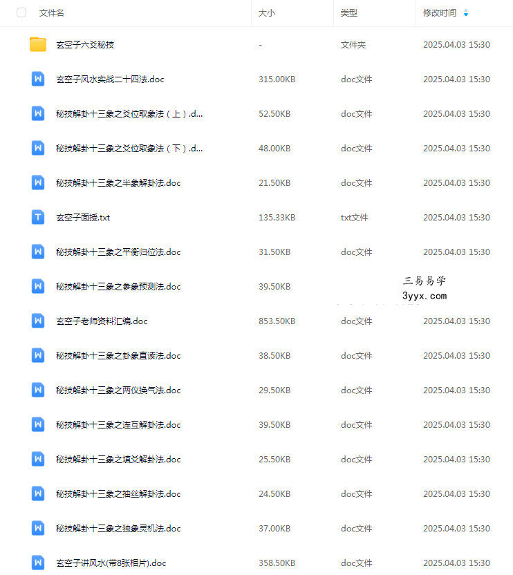 玄空子六爻秘技15个文档 课程封面