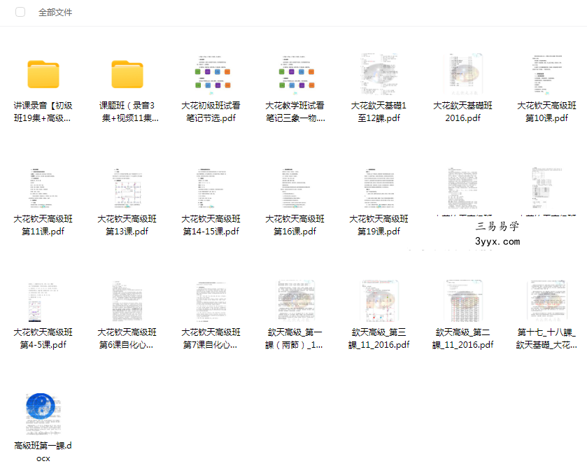 大花2016年钦天紫微斗数初高级班加课题录音40集+11视频+上课笔记 课程封面