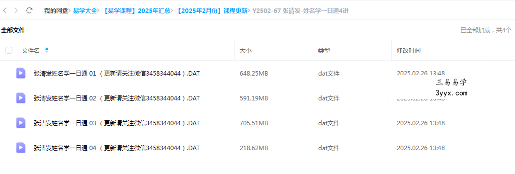 张清发-姓名学一日通4讲 课程封面