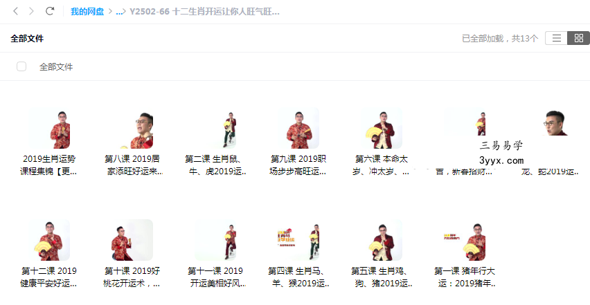 十二生肖开运让你人旺气旺财运13集视频 课程封面