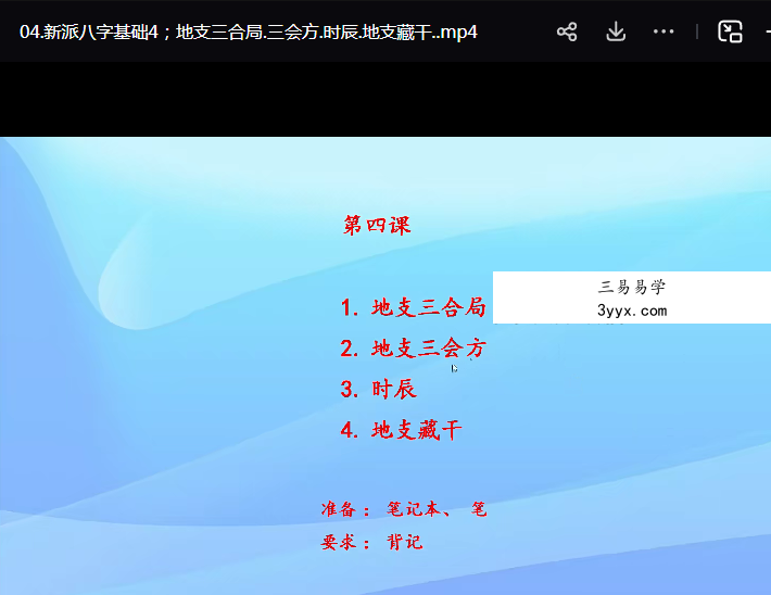吴极新派八字视频教程17集 课程封面