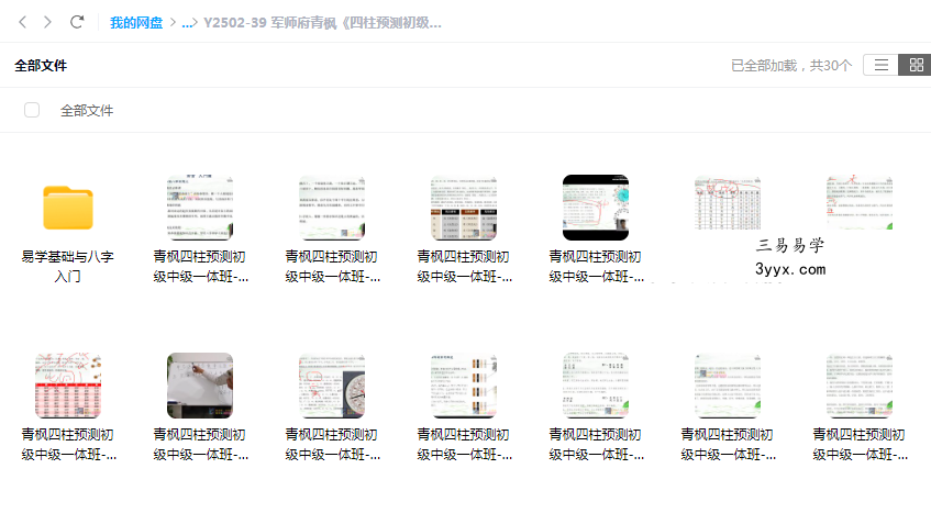 军师府青枫《四柱预测初级中级一体班》29集视频 课程封面