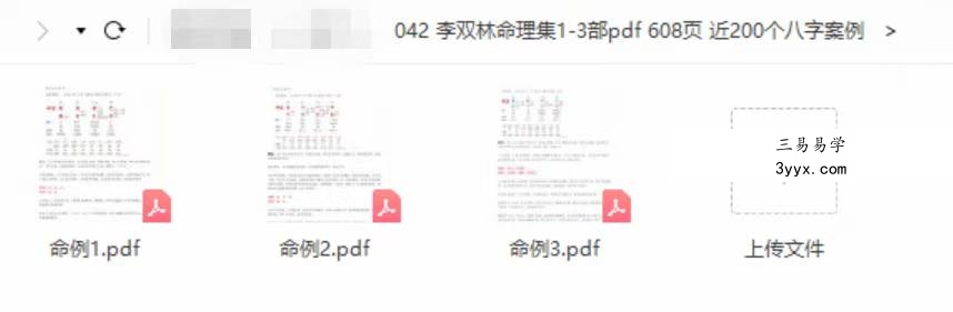 李双林命理集1-3部pdf 608页 近200个八字案例 课程封面