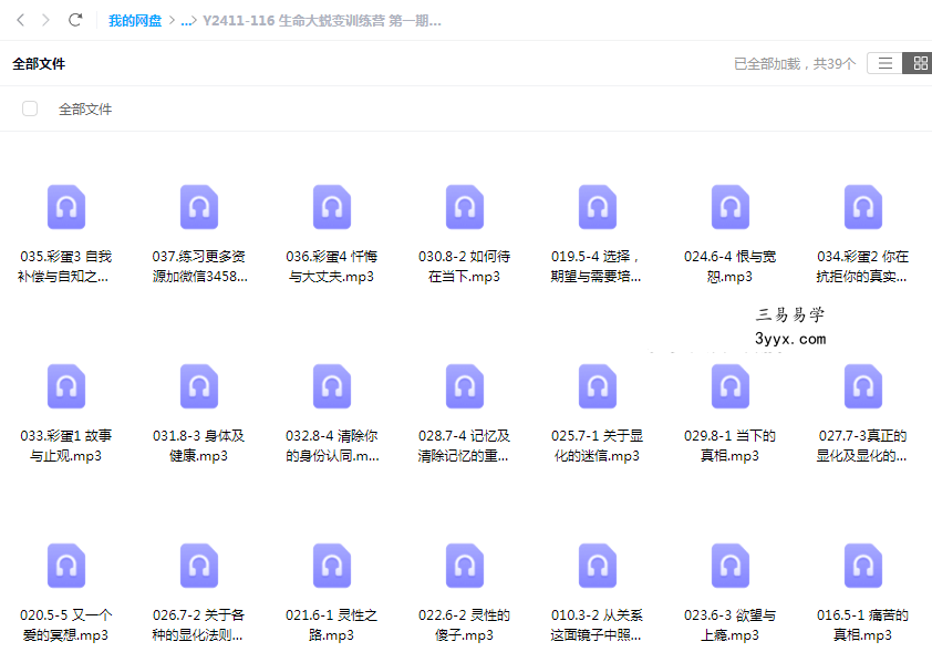 生命大蜕变训练营 第一期 38节音频 课程封面
