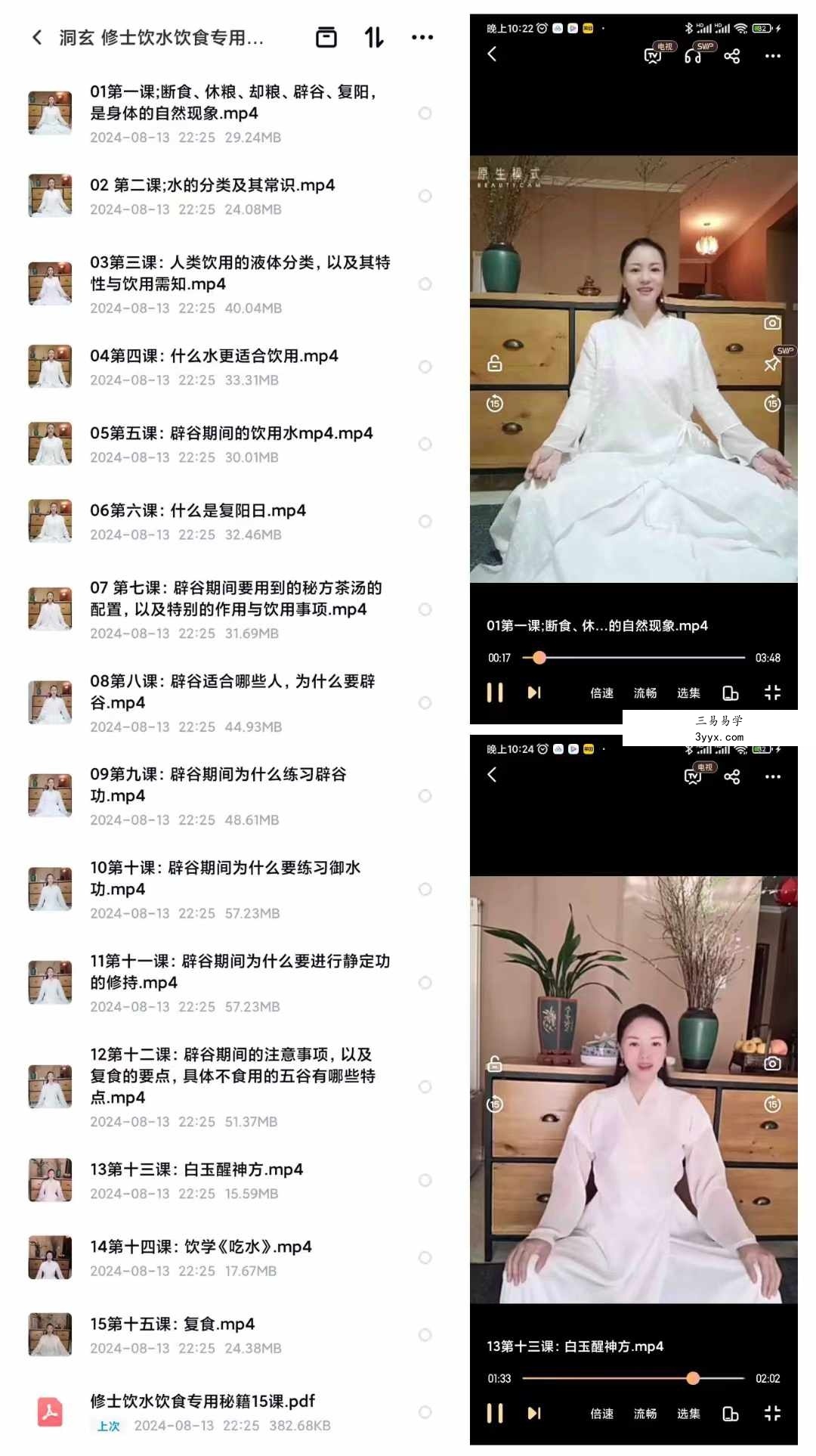 洞玄 修士饮水饮食专用秘籍 饮食养生基础精要15课 课程封面