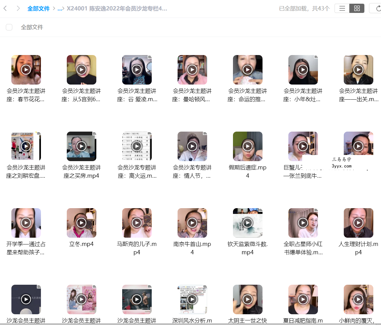 陈安逸2022年会员沙龙专栏42集 课程封面
