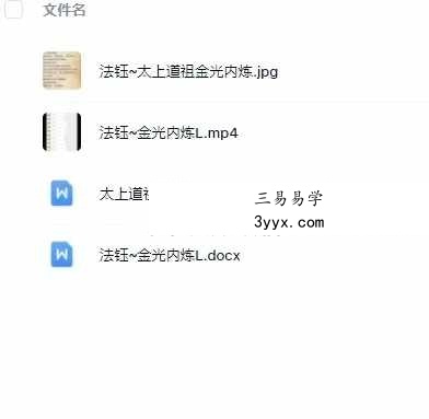 法钰 太上道祖金光内炼视频+文档 课程封面