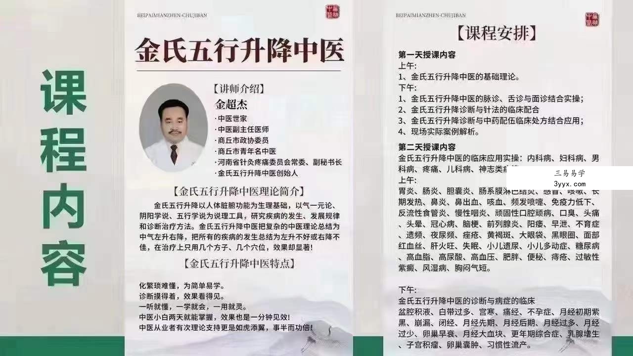 金超杰 金氏五行升降中医 16集视频 课程封面