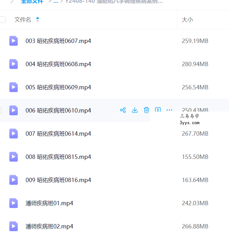 潘昭佑八字调理疾病案例班视频+讲义共9集 课程封面