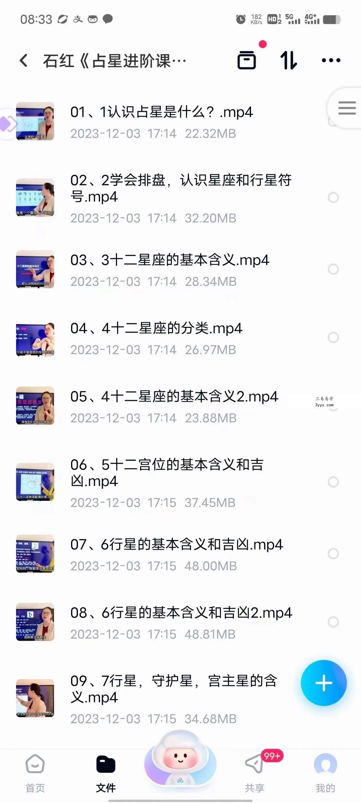 石红《占星进阶课程2023版》71集 课程封面