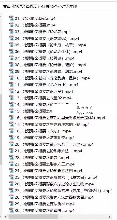 黄笛《地理形峦概要》41集 课程封面
