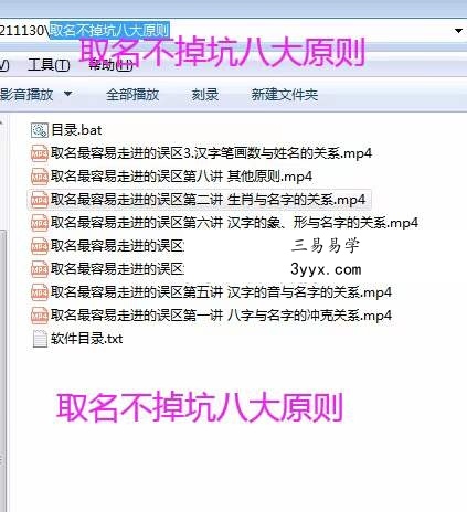 严一心取名不掉坑八大原则视频8集 课程封面