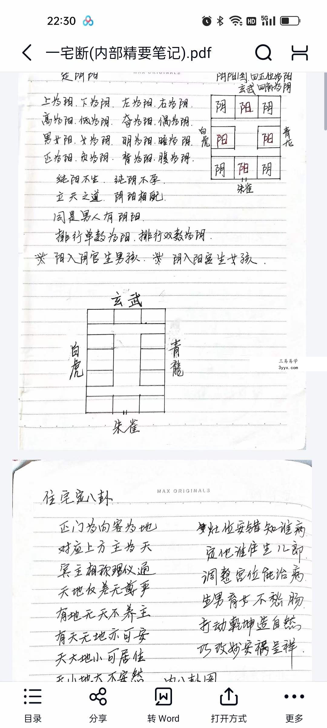 一宅断（内部精要笔记）11页 手写版 课程封面