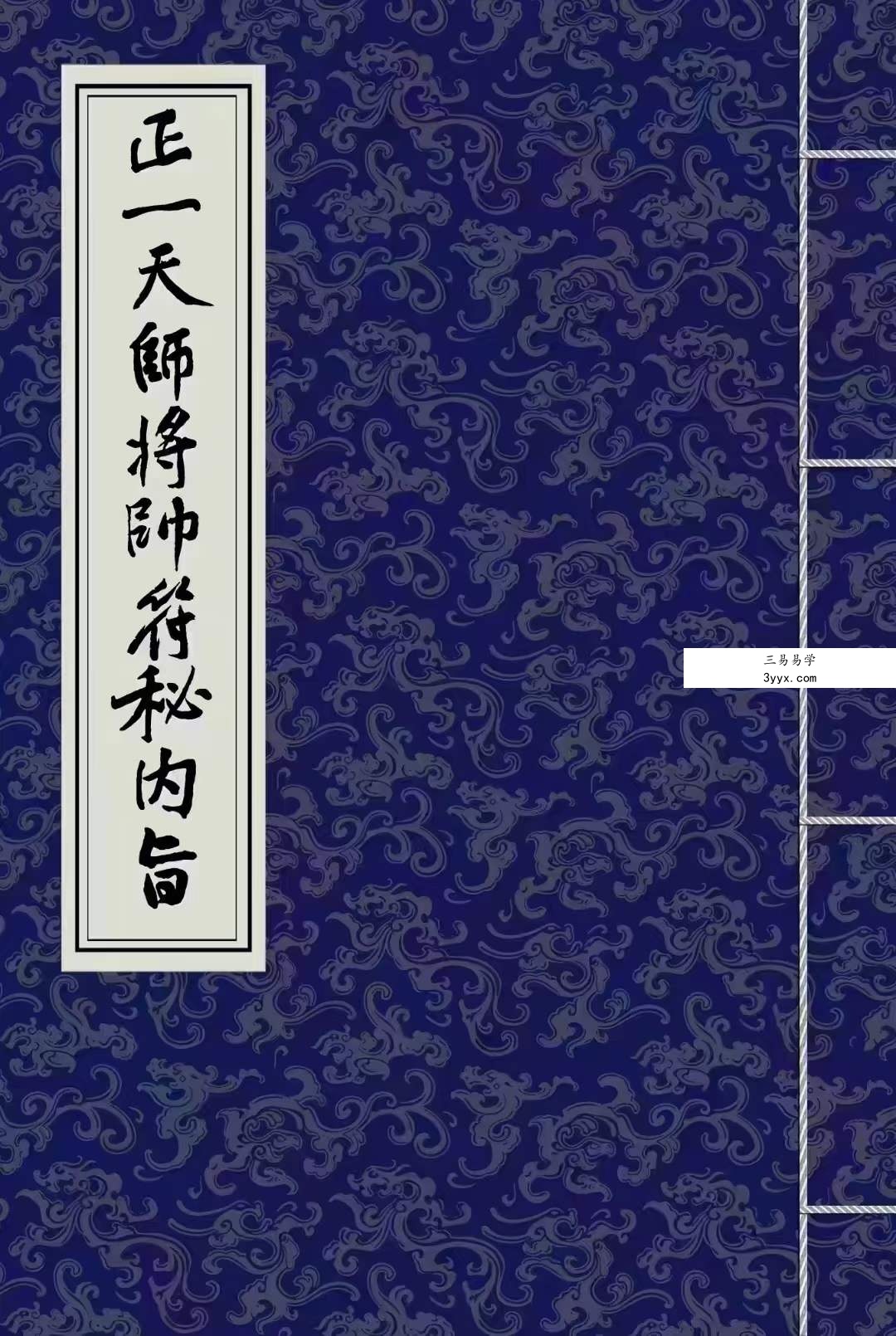 正一天师将帅符秘内旨（秘讳）24页 课程封面