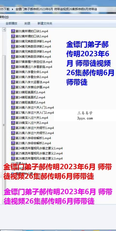 金镖门盲派老人参 郝传明6月师带徒26集 课程封面