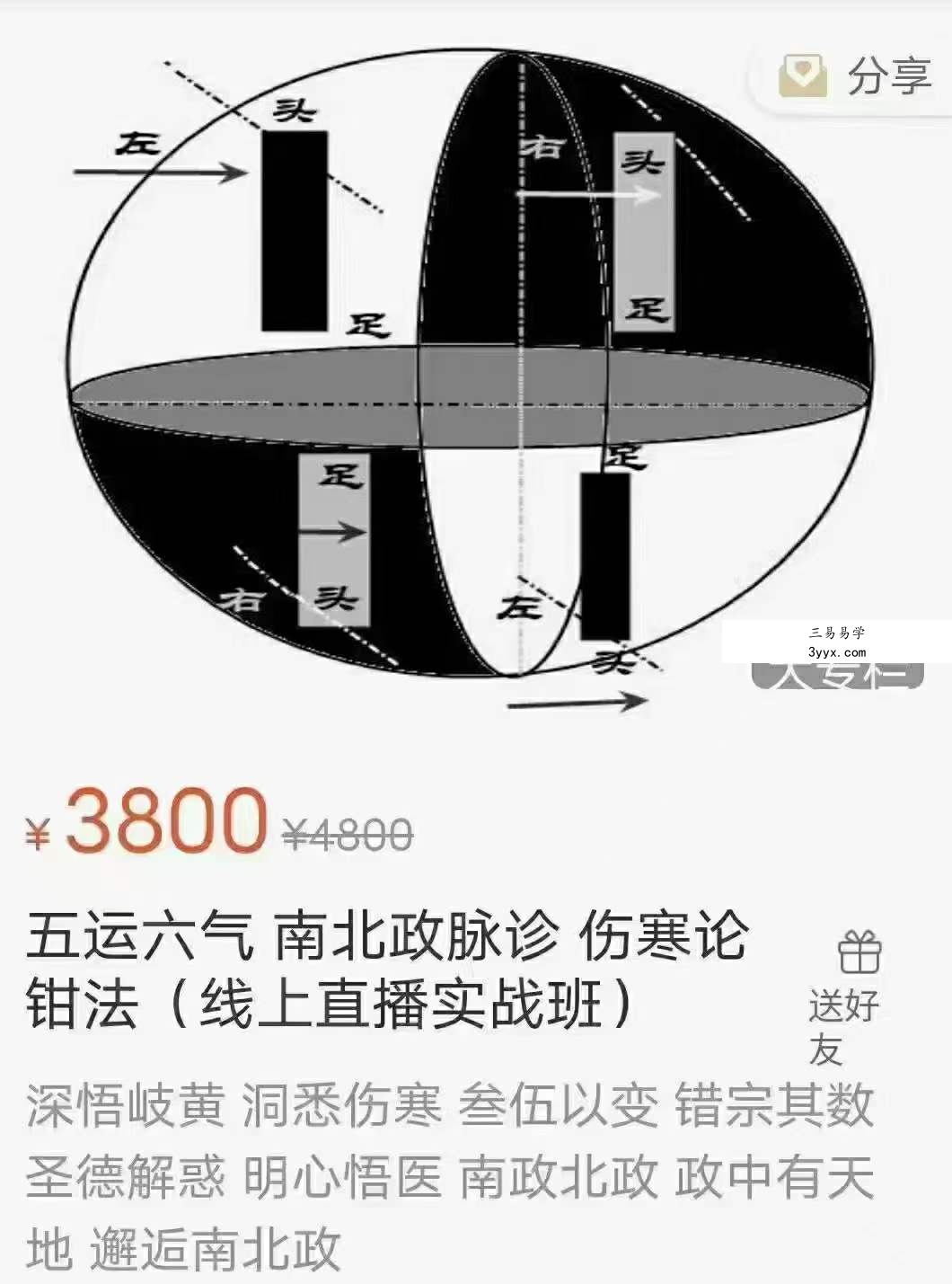 辛圣明 五运六气 南北政脉诊 伤寒论钳法(线上直播实战班) 课程封面