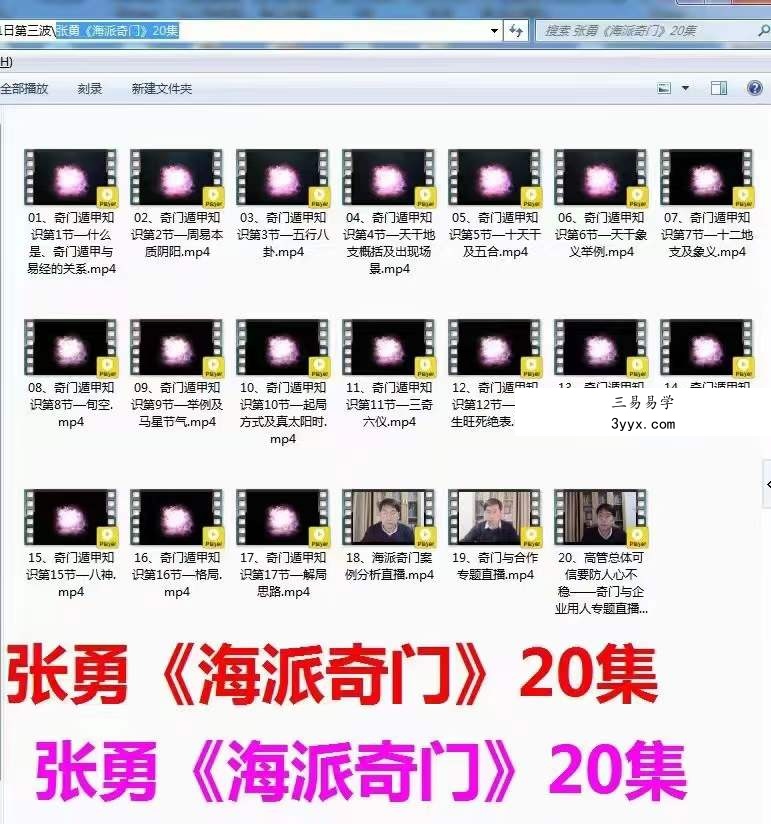 张勇《海派奇门》20集 课程封面