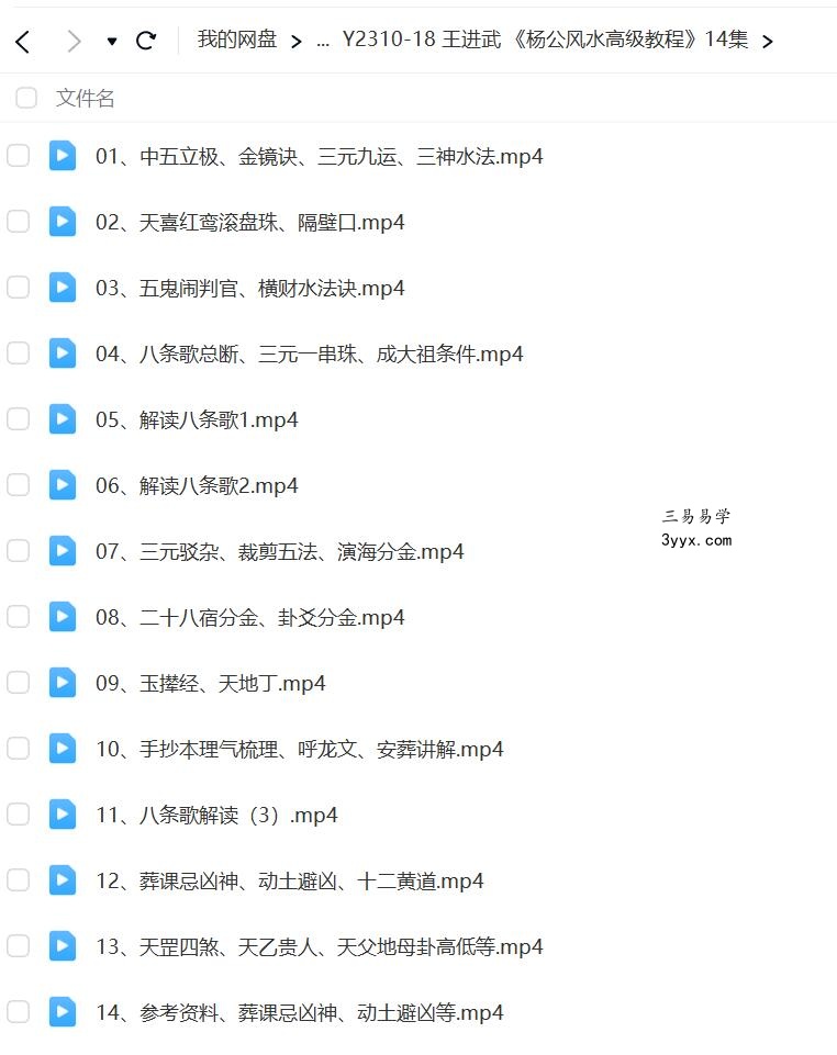 王进武《杨公风水高级教程》14集 课程封面