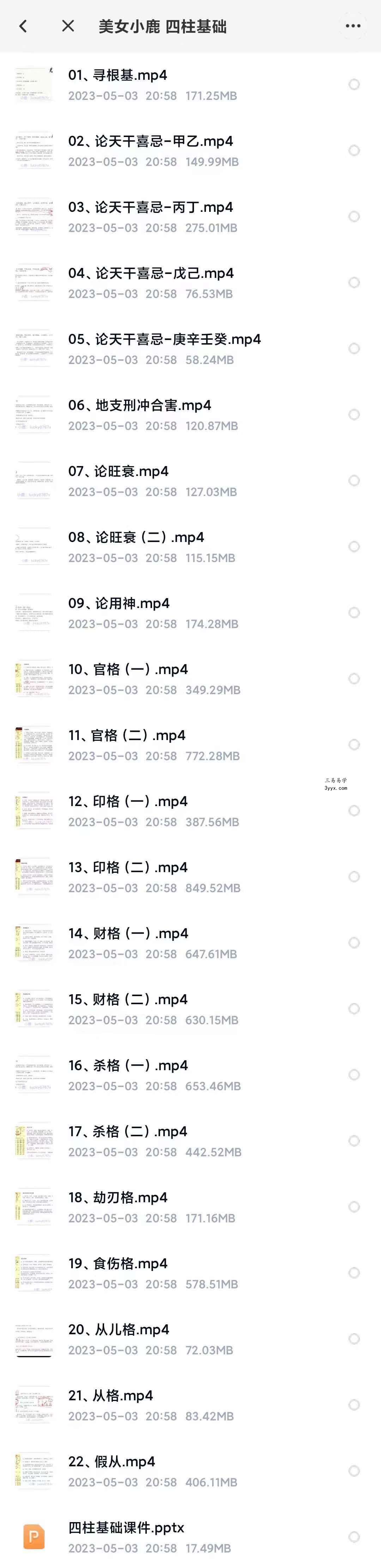 美女小鹿四柱八字基础22集 视频+文档 课程封面